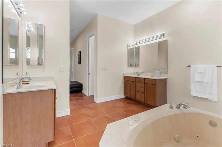 Bathroom with a tile shower
