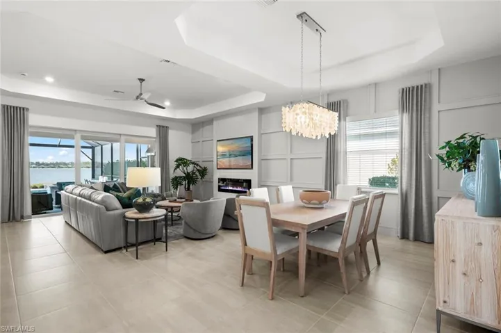 Dining and living area