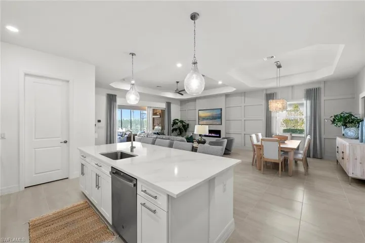 View of great room from kitchen