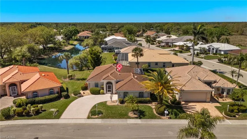 Drone / aerial view with a residential view