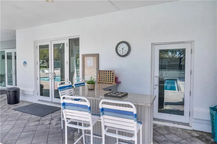 View of patio featuring french doors