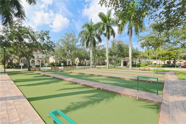 Bocce ball courts with paver surrounds