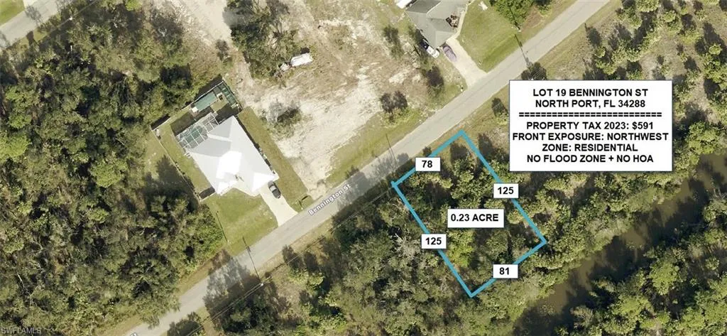 Map / location featuring property parcel outlined