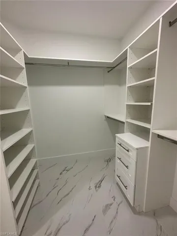 View of walk in closet