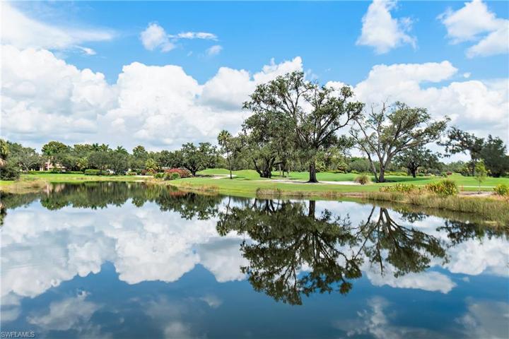 One of the many lakes and golf course view