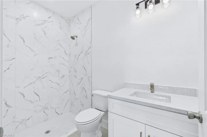 Contemporary bathroom with elegant details throughout!