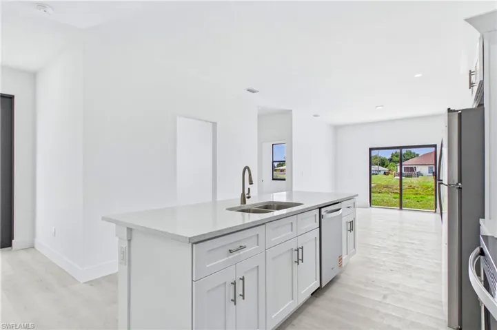 Stylish kitchen and living space designed with today’s lifestyle in mind.