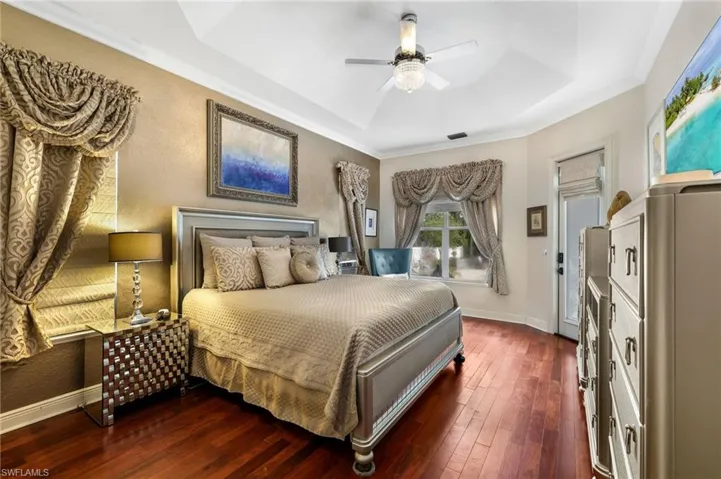 More of the rich, hardwood pine flooring here in the Master