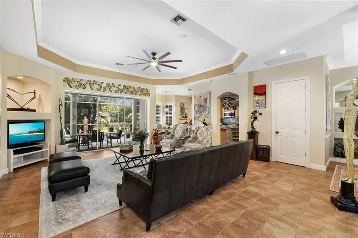 Plenty of room here for your furniture & this furniture is negotiable. A 24' x 20' living room.
