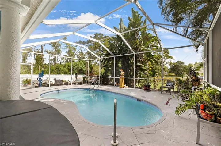 A hot tub is great for relaxing by the pool in the evenings