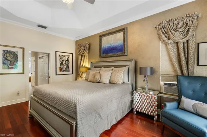 The split Master wing resides on one side of the home