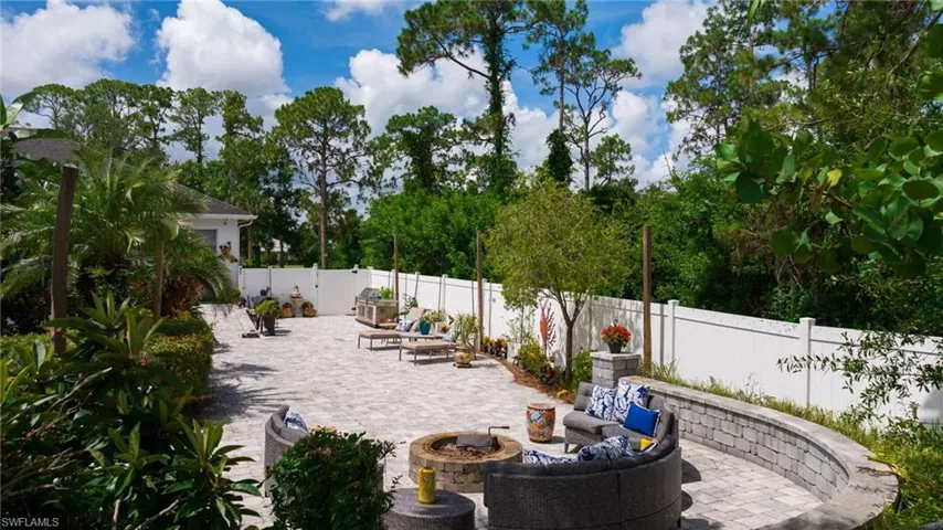 You will be blown away by the 1700 sq ft paver courtyard