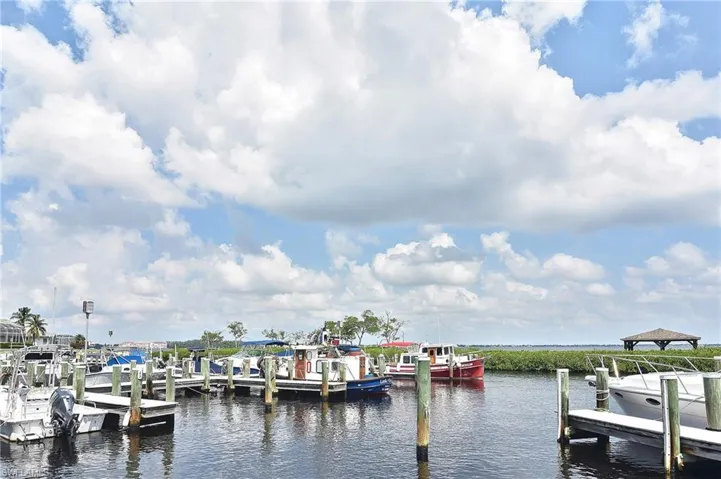 Dock with a water view