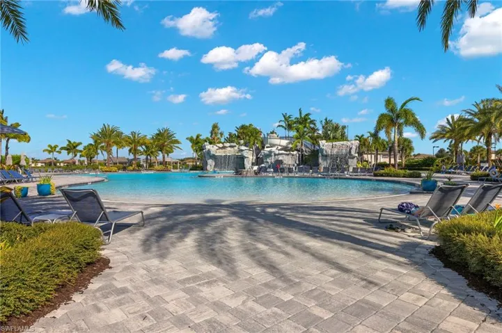 Resort Style Pool with spiral water slide
