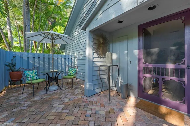 Front entrance and patio