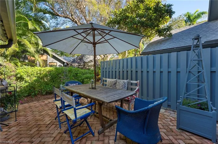 private rear patio