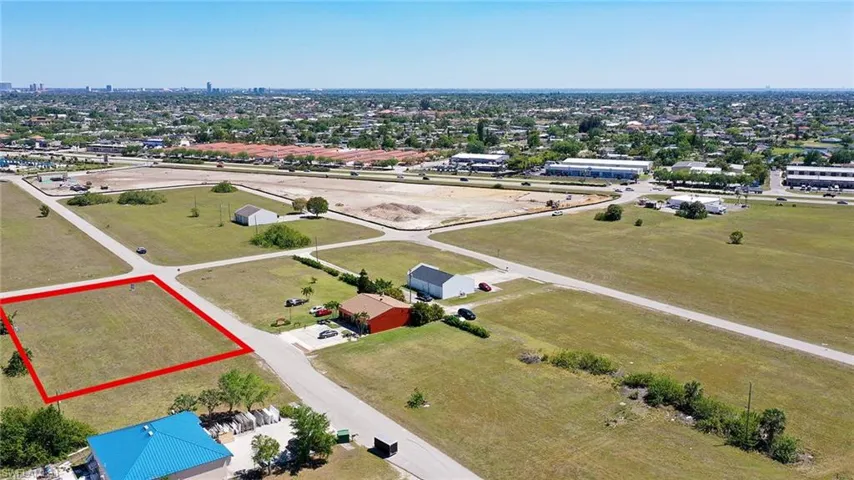 Drone / aerial view facing South to Pine Island RD.