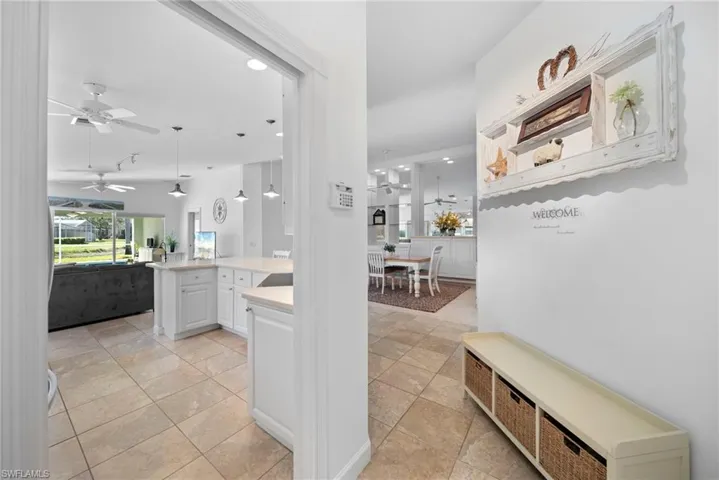 Hall featuring recessed lighting