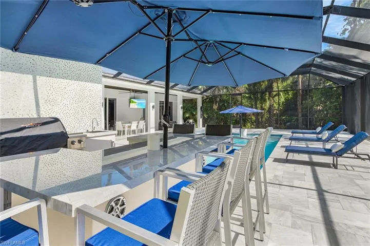 Marble deck and Outdoor Kitchen