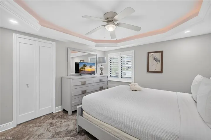 Guest bedroom with walk in closet