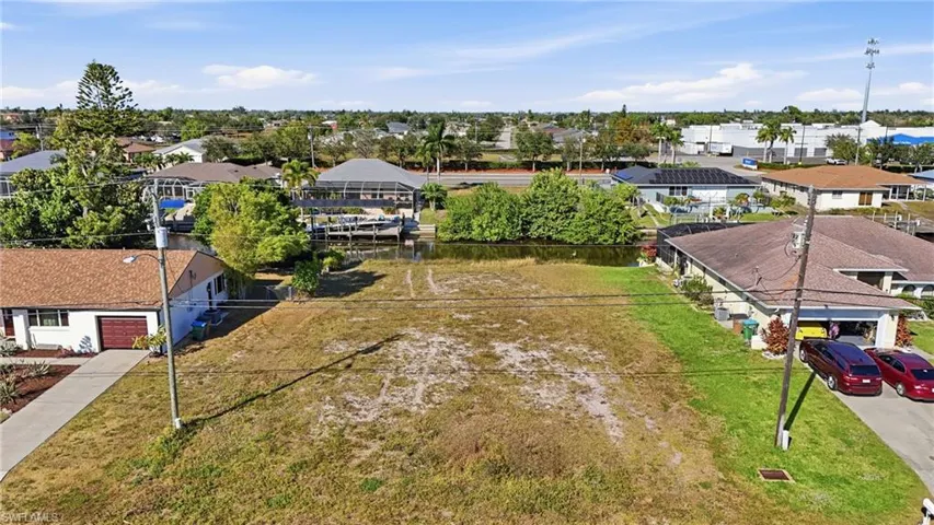 Aerial view of residential area