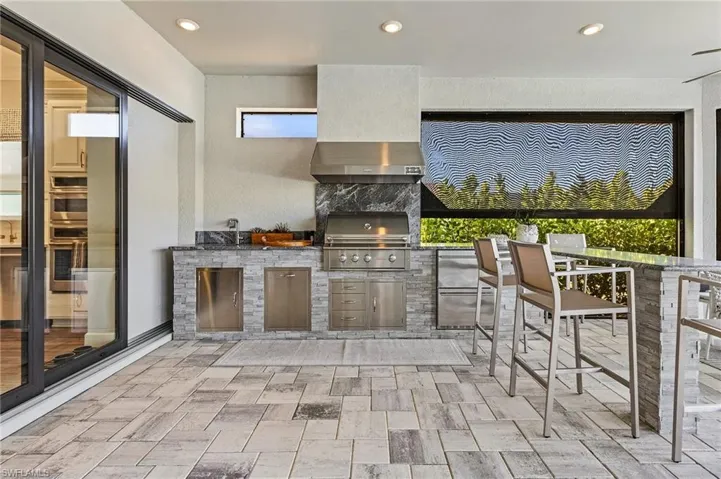 Custom outdoor kitchen perfect for entertaining