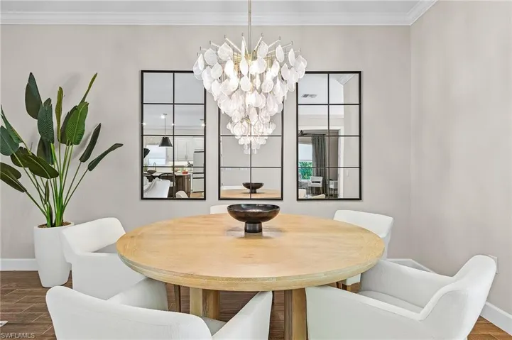 Enjoy meals in a home full of love and this gorgeous chandelier