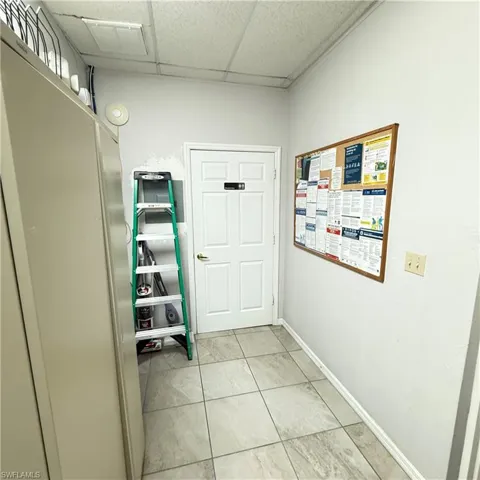 Back room area with bathroom