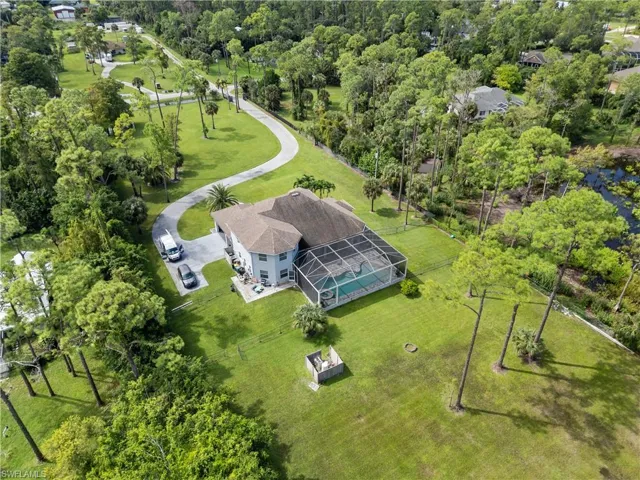 Birds eye view of property