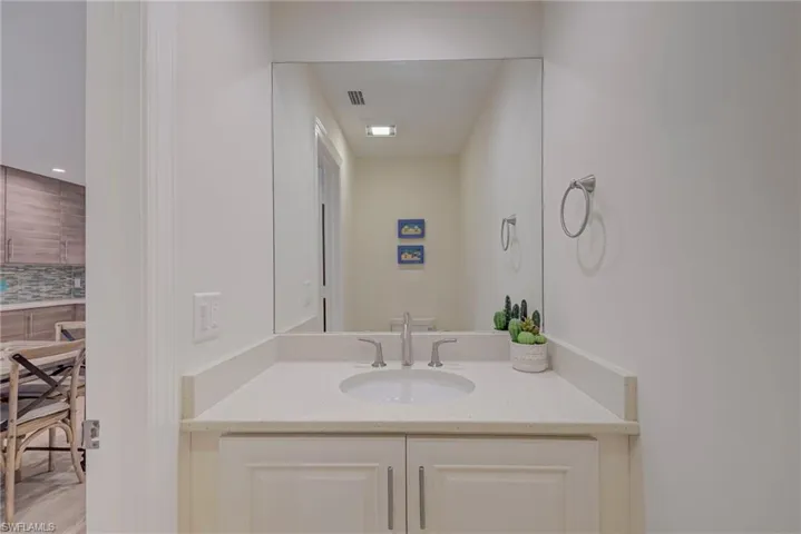 Bathroom with vanity - downstairs next to the kitchen