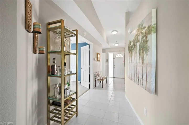 View of tiled entrance foyer