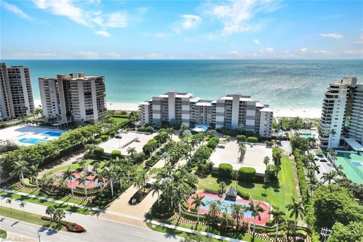 Building exterior with a water view