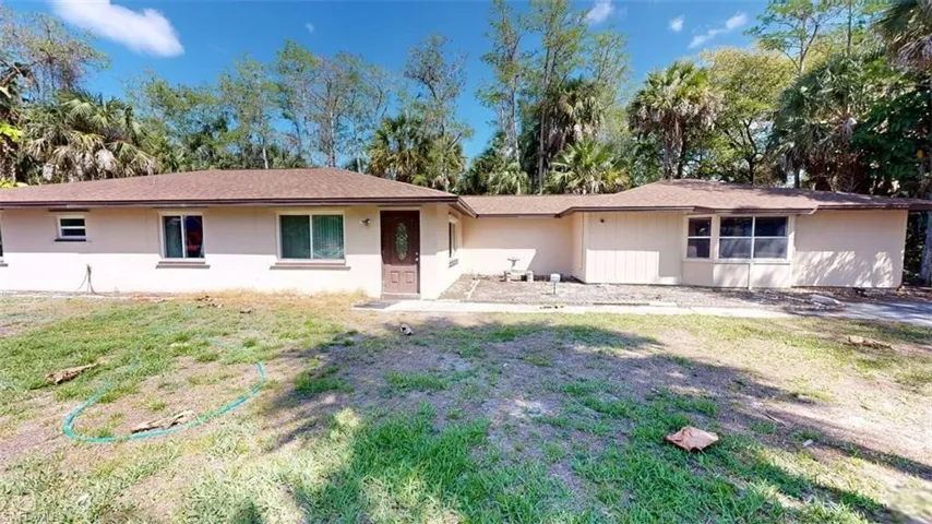 View of single story home