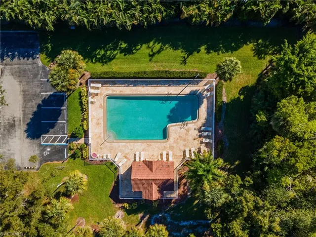Bird's eye view of a pool
