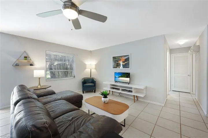 Expansive living area is perfect for friends and family to gather together.