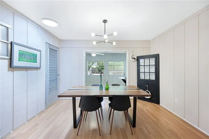 Dining area is perfect for a casual lunch or formal dinner.
