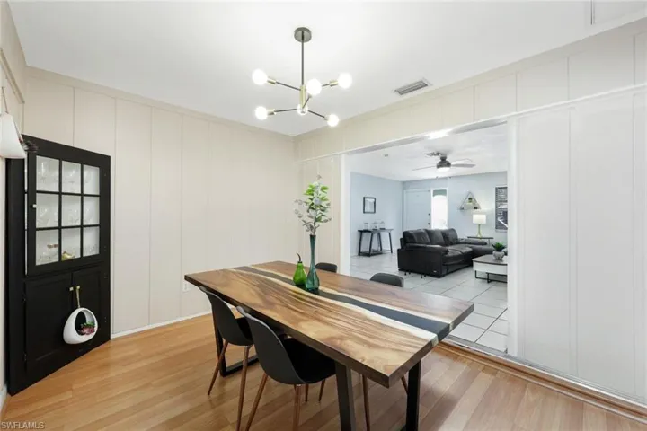 Dining room is just off the living room - perfect for celebrating special occasions with loved ones.