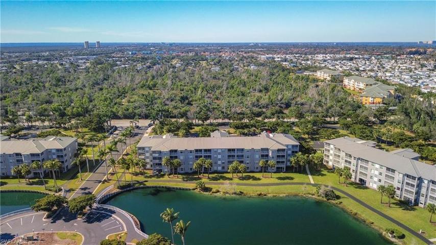 Aerial view of lakefront back of building 10. Close to the clubhouse.