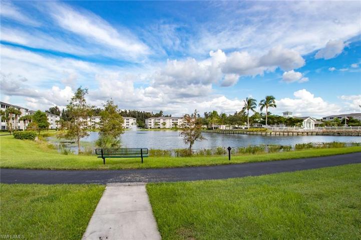 Enjoy the benches around the lake.