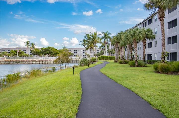 Walking path around lake