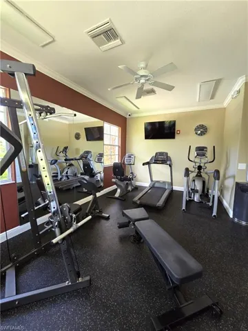 Exercise room with great equipment