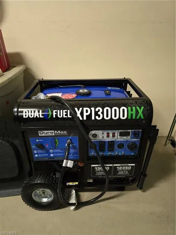 Generator works with gas and propane.