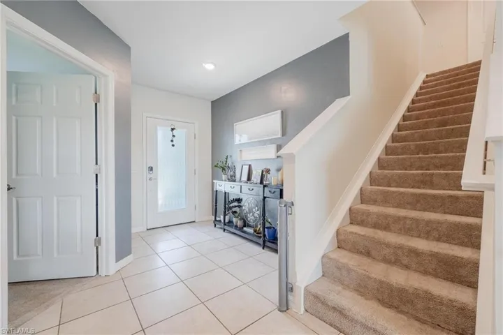 View of tiled entrance foyer