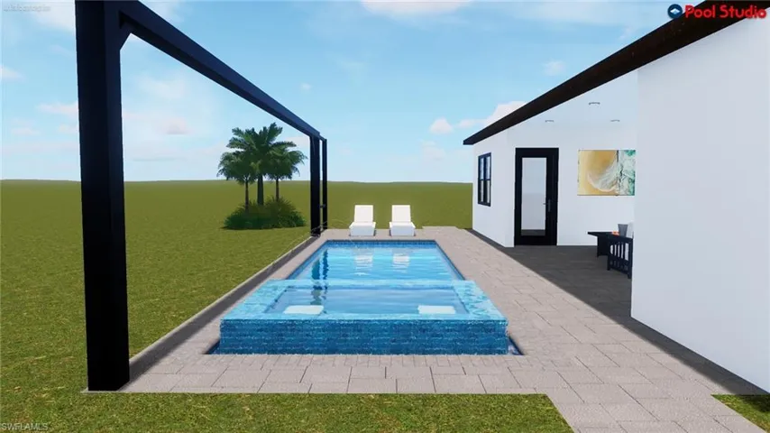 Renderings of pool being built