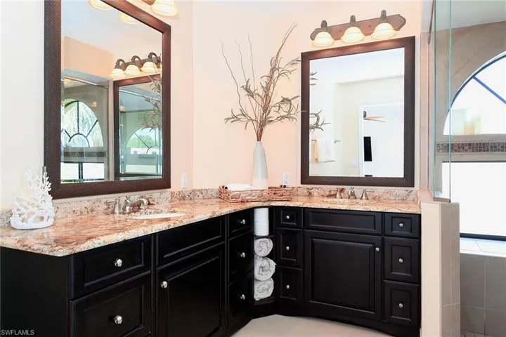 remodeled large master bath, 2 sinks