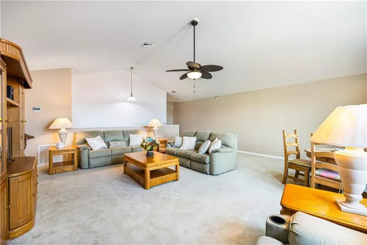 Upstairs living space with bedroom, full bath, walk in closet and living space