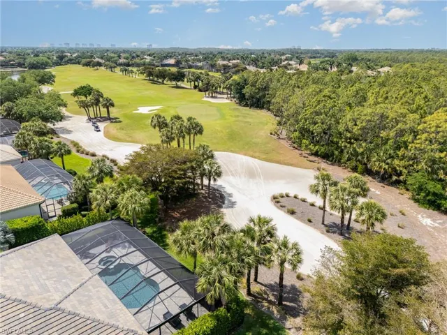 Aerial view featuring view of golf course