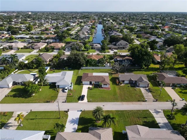 Aerial view of residential area