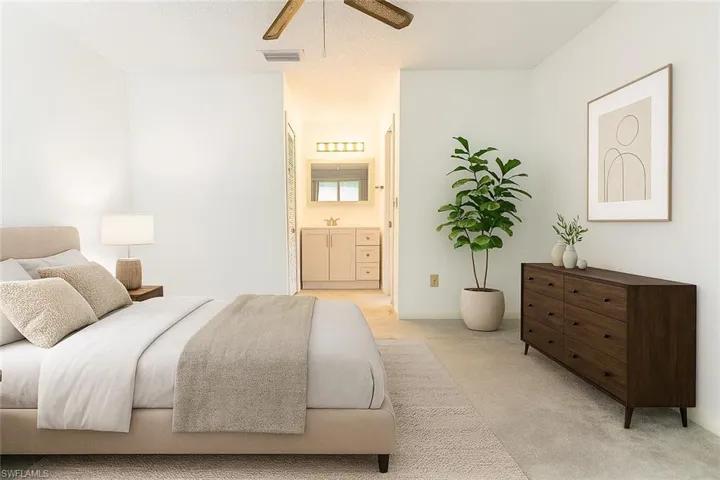 Virtually Staged Sunroom featuring tile patterned flooring