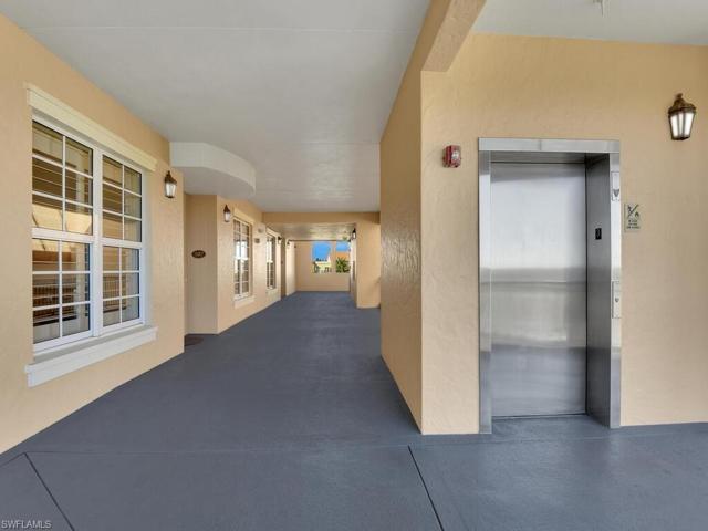 Unit entrance is steps from elevator